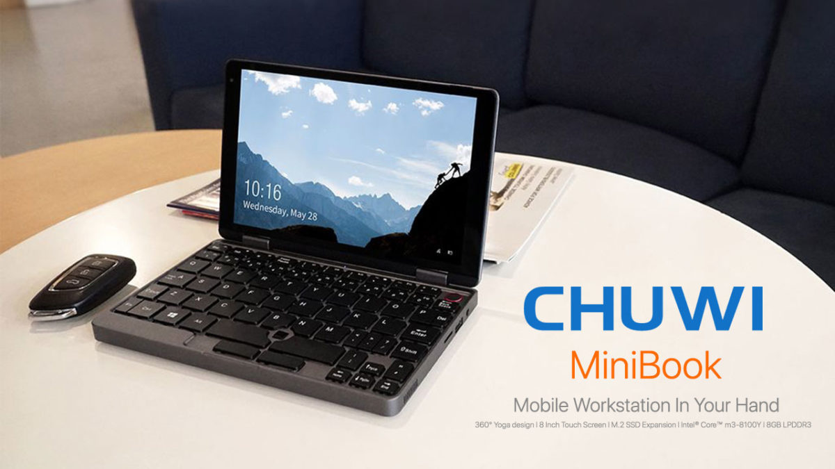 CHUWI MiniBook แล็ปท็อปขนาดเล็กพลิกได้ 360° หน้าจอสัมผัส IPS ขนาด 8 นิ้ว